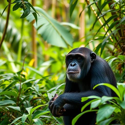 Chimpanzee in Kibale National Park