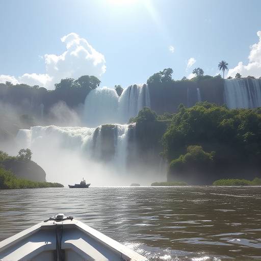 The Murchison Falls as viewed from a boat