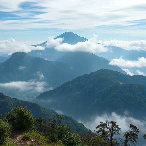 View of the Virunga Mountains in Mgahinga Gorilla National Park